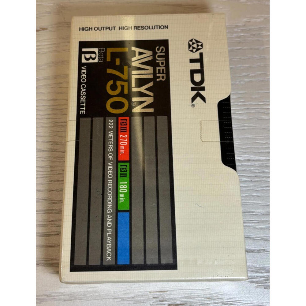 1 Piece Of TDK Beta Super Avilyn  L-750 Video Cassette - New - Sealed